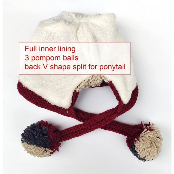 Women Winered Winter Peruvian Cover Ears Beanie Hat Ear Flaps Sherp Ski Snow main image 7
